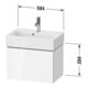 Duravit Waschtischunterschrank Compact L-Cube 58,4x39,1x39,4cm, 1 Ausz., wandhängend, we hgl