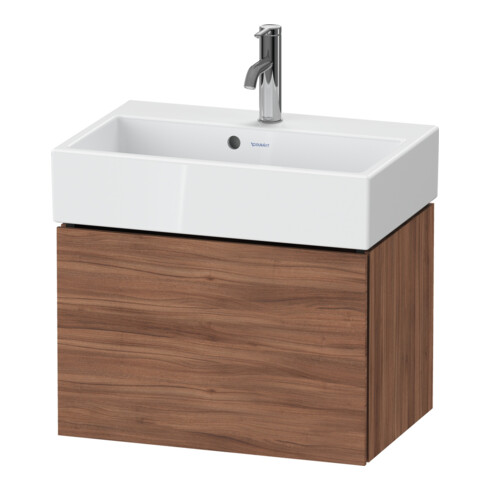 Duravit Waschtischunterschrank Compact L-Cube 58,4x39,1x39,4cm, 1 AZ, wandhängend, Nussb Nat