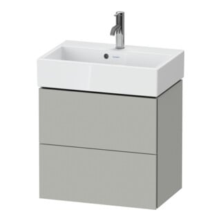 Duravit Waschtischunterschrank Compact L-Cube 58,4x39,1x54,4cm, 2 La, wand, betongr ma