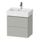 Duravit Waschtischunterschrank Compact L-Cube 58,4x39,1x54,4cm, 2 La, wand, betongr ma-1