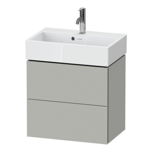 Duravit Waschtischunterschrank Compact L-Cube 58,4x39,1x54,4cm, 2 La, wand, betongr ma