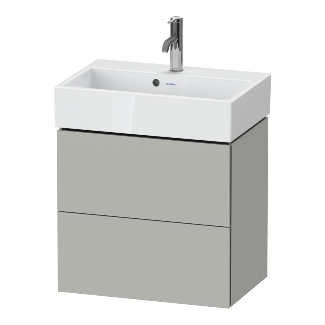 Duravit Waschtischunterschrank Compact L-Cube 58,4x39,1x54,4cm, 2 La, wand, betongr ma