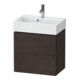 Duravit Waschtischunterschrank Compact L-Cube 58,4x39,1x54,4cm, 2 La, wand, E dk geb.-1