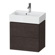 Duravit Waschtischunterschrank Compact L-Cube 58,4x39,1x54,4cm, 2 La, wand, E dk geb.