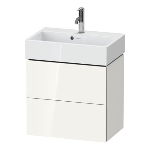 Duravit Waschtischunterschrank Compact L-Cube 58,4x39,1x54,4cm, 2 La, wand, E dk geb.