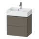 Duravit Waschtischunterschrank Compact L-Cube 58,4x39,1x54,4cm, 2 La, wand, fl G m-1