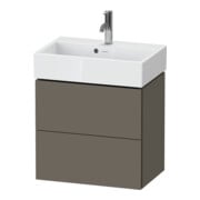 Duravit Waschtischunterschrank Compact L-Cube 58,4x39,1x54,4cm, 2 La, wand, fl G m