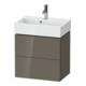 Duravit Waschtischunterschrank Compact L-Cube 58,4x39,1x54,4cm, 2 La, wand, fl Gr hgl-1