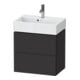 Duravit Waschtischunterschrank Compact L-Cube 58,4x39,1x54,4cm, 2 La, wand, graph matt-1