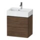 Duravit Waschtischunterschrank Compact L-Cube 58,4x39,1x54,4cm, 2 La, wand, Nussb dkl.-1