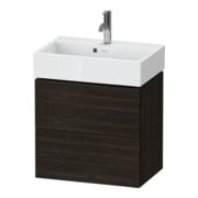 Duravit Waschtischunterschrank Compact L-Cube 58,4x39,1x54,4cm, 2 La, wand, Nussb geb.