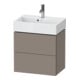 Duravit Waschtischunterschrank Compact L-Cube 58,4x39,1x54,4cm, 2 La, wandhängend, bas. ma-1