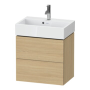 Duravit Waschtischunterschrank Compact L-Cube 58,4x39,1x54,4cm, 2 La, wandhängend, Ei Nat