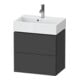 Duravit Waschtischunterschrank Compact L-Cube 58,4x39,1x54,4cm, 2 La, wandhängend, graph ma-1