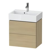 Duravit Waschtischunterschrank Compact L-Cube 58,4x39,1x54,4cm, 2 La, wandhängend, med. Ei