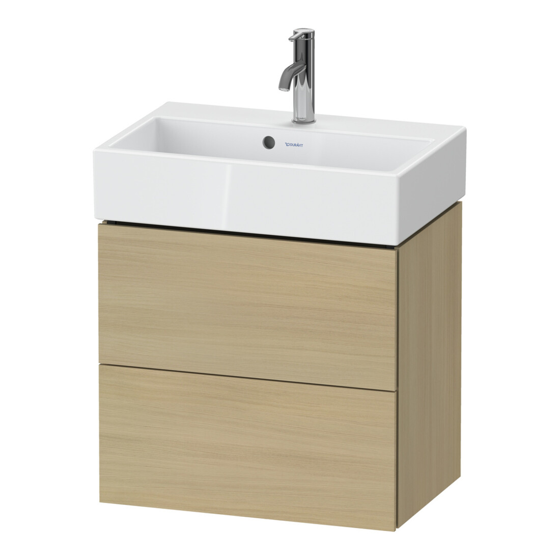 Duravit Waschtischunterschrank Compact L-Cube 58,4x39,1x54,4cm, 2 La, wandhängend, med. Ei