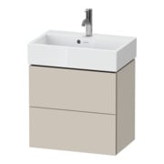 Duravit Waschtischunterschrank Compact L-Cube 58,4x39,1x54,4cm, 2 La, wandhängend, Tau ma-1