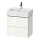Duravit Waschtischunterschrank Compact L-Cube 58,4x39,1x54,4cm, 2 La, wandhängend, we hgl