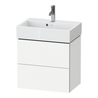 Duravit Waschtischunterschrank Compact L-Cube 58,4x39,1x54,4cm, 2 La, wandhängend, we ma