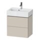 Duravit Waschtischunterschrank Compact L-Cube 58,4x39,1x54,4cm, 2 SBK, wandhängend, Tau matt-1