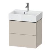 Duravit Waschtischunterschrank Compact L-Cube 58,4x39,1x54,4cm, 2 SBK, wandhängend, Tau matt