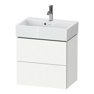 Duravit Waschtischunterschrank Compact L-Cube 58,4x39,1x54,4cm, 2 SBK, wandhängend, we. matt