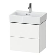 Duravit Waschtischunterschrank Compact L-Cube 58,4x39,1x54,4cm, 2 SBK, wandhängend, we. matt