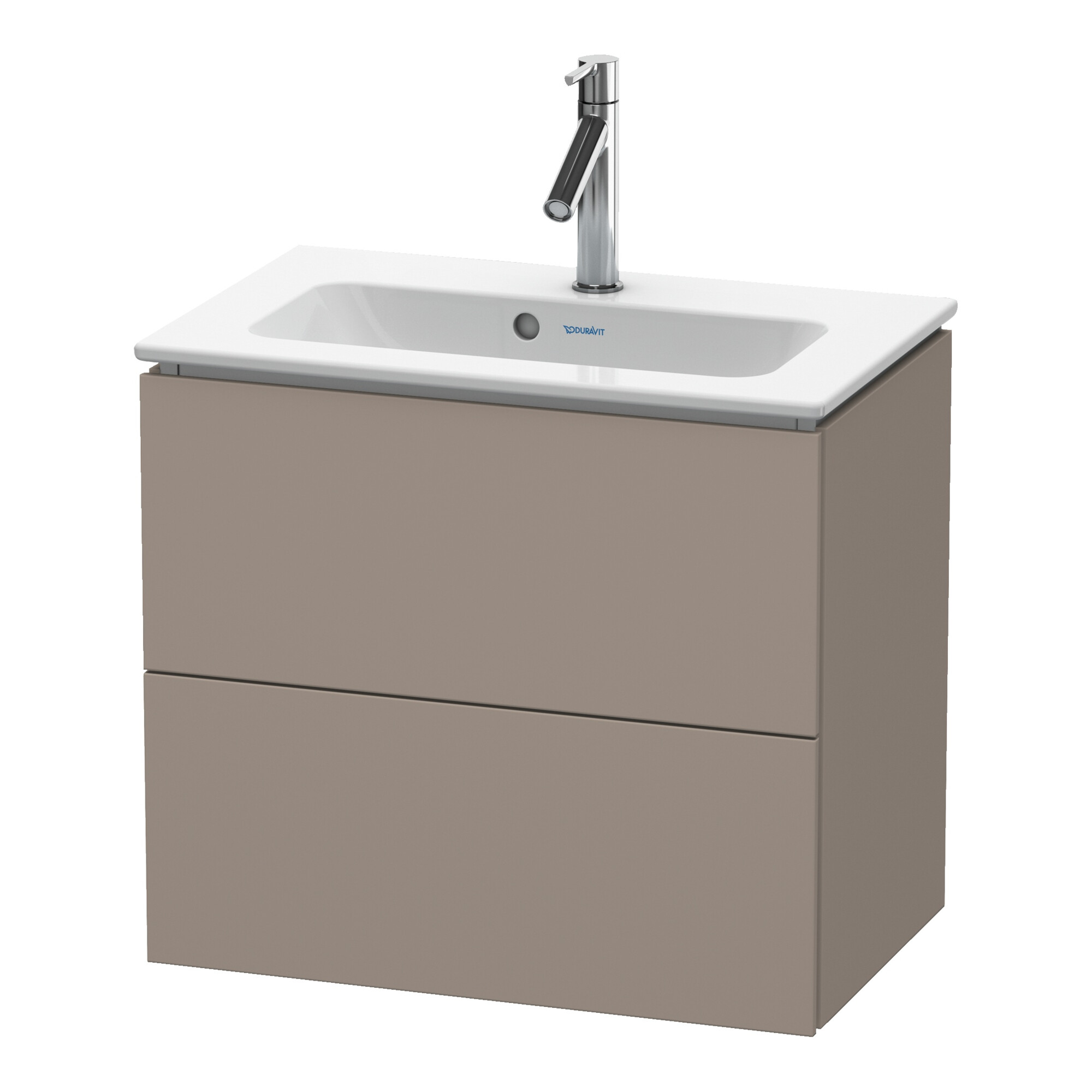 Duravit Waschtischunterschrank Compact L-Cube 62x39,1cm, bas. ma, 2 Schub., wandhängend