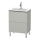 Duravit Waschtischunterschrank Compact L-Cube 62x39,1cm, betongr ma, 2 Ausz., stehend-1