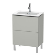 Duravit Waschtischunterschrank Compact L-Cube 62x39,1cm, betongr ma, 2 Ausz., stehend
