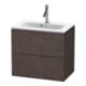 Duravit Waschtischunterschrank Compact L-Cube 62x39,1cm, Ei dkl. geb., 2 Schub., wandhängend-1