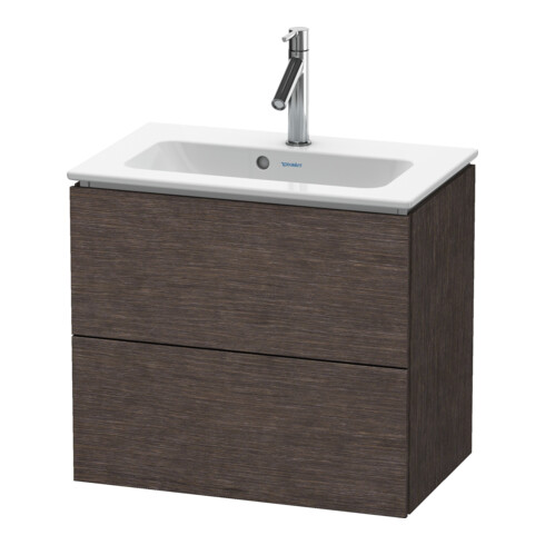 Duravit Waschtischunterschrank Compact L-Cube 62x39,1cm, Ei dkl. geb., 2 Schub., wandhängend