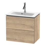 Duravit Waschtischunterschrank Compact L-Cube 62x39,1cm, Ei marm., 2 Schub., wandhängend