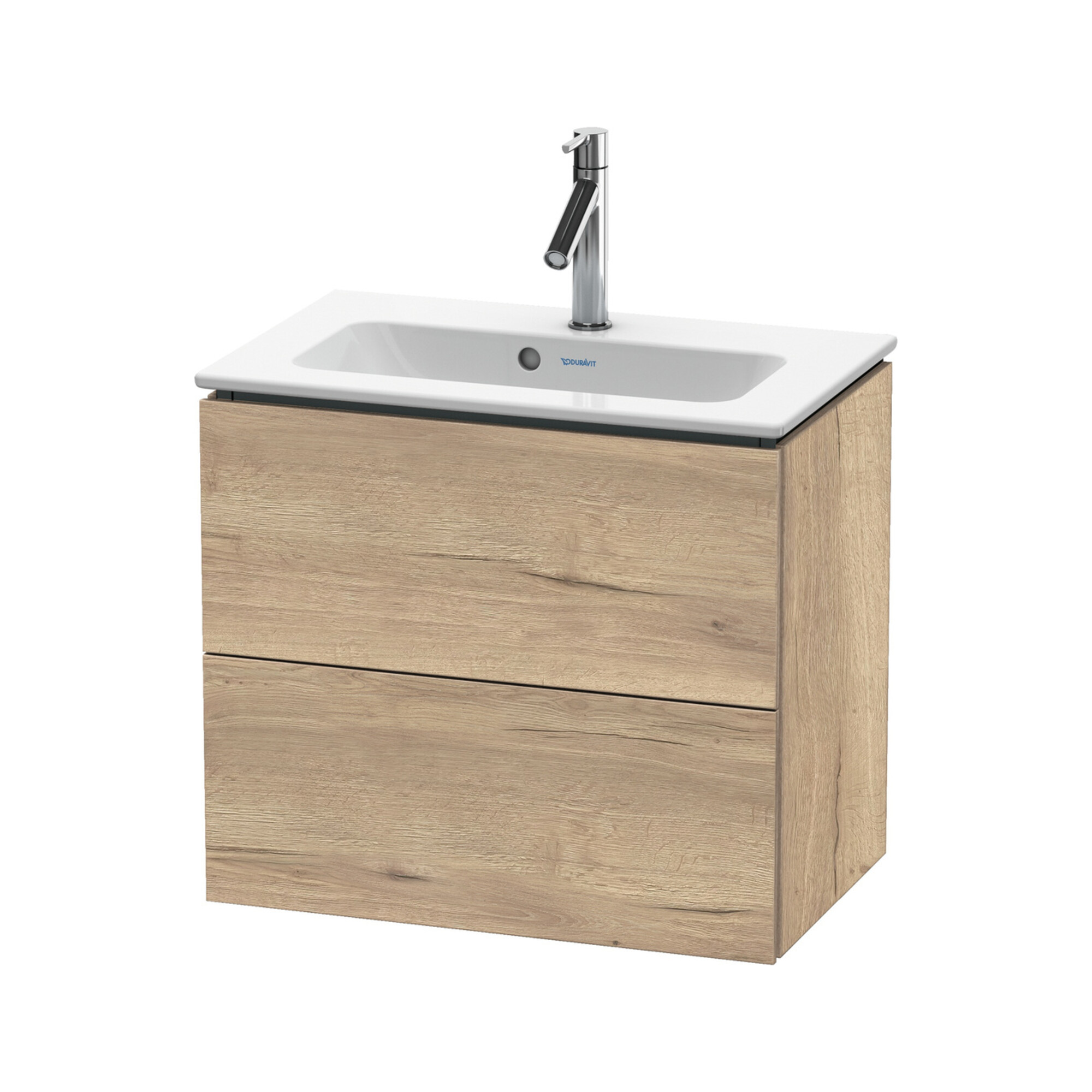 Duravit Waschtischunterschrank Compact L-Cube 62x39,1cm, Ei marm., 2 Schub., wandhängend