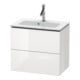 Duravit Waschtischunterschrank Compact L-Cube 62x39,1cm, Ei marm., 2 Schub., wandhängend-3