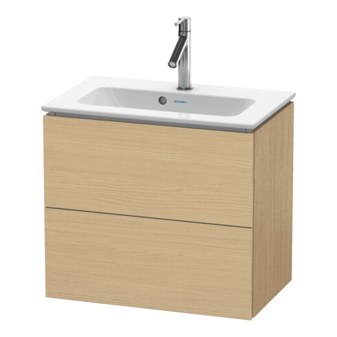 Duravit Waschtischunterschrank Compact L-Cube 62x39,1cm, Ei Nat, 2 Schubk., wandhängend