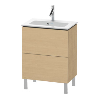 Duravit Waschtischunterschrank Compact L-Cube 62x39,1cm, Ei natur, 2 Auszüge, stehend