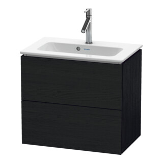 Duravit Waschtischunterschrank Compact L-Cube 62x39,1cm, Ei sw, 2 Schubk., wandhängend