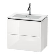 Duravit Waschtischunterschrank Compact L-Cube 62x39,1cm, Ei sw, 2 Schubk., wandhängend-3