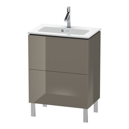 Duravit Waschtischunterschrank Compact L-Cube 62x39,1cm, flan. Gr hgl, 2 Ausz., steh.