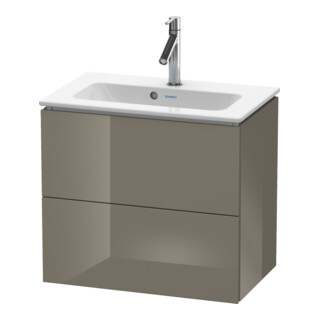 Duravit Waschtischunterschrank Compact L-Cube 62x39,1cm, flan. Gr hgl, 2 Schub., wandhängend