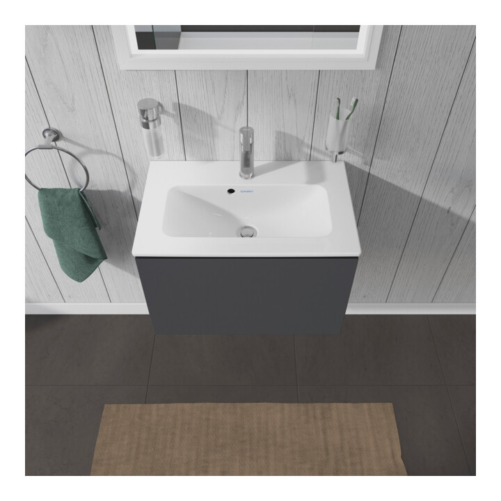 Duravit Waschtischunterschrank Compact L-Cube 62x39,1cm, graph ma, 1 Ausz., wandhängend