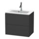 Duravit Waschtischunterschrank Compact L-Cube 62x39,1cm, graph ma, 2 Schub., wandhängend-1