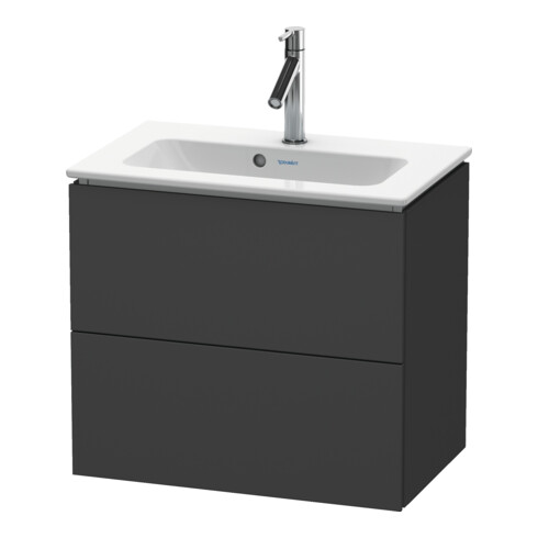 Duravit Waschtischunterschrank Compact L-Cube 62x39,1cm, graph ma, 2 Schub., wandhängend