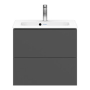 Duravit Waschtischunterschrank Compact L-Cube 62x39,1cm, graph ma, 2 Schub., wandhängend-5