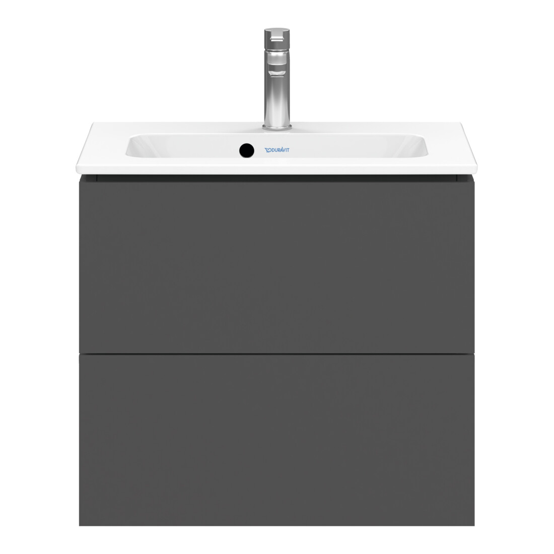 Duravit Waschtischunterschrank Compact L-Cube 62x39,1cm, graph ma, 2 Schub., wandhängend