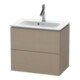 Duravit Waschtischunterschrank Compact L-Cube 62x39,1cm, lei, 2 Schub., wandhängend-1
