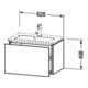 Duravit Waschtischunterschrank Compact L-Cube 62x39,1cm, leinen, 1 Auszug, wandhängend