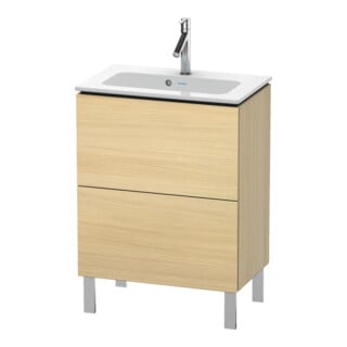 Duravit Waschtischunterschrank Compact L-Cube 62x39,1cm, med. Ei, 2 Auszüge, stehend
