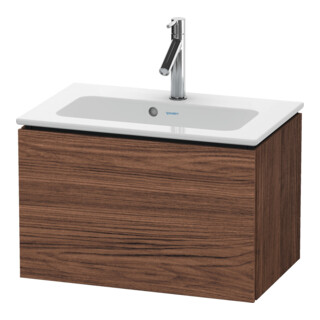 Duravit Waschtischunterschrank Compact L-Cube 62x39,1cm, Nussb dkl., 1 Ausz., wandhängend